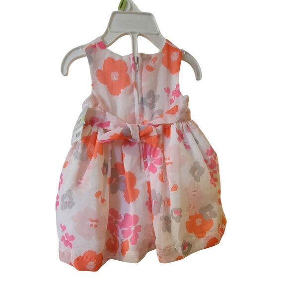 3M Carters Baby Floral Sleeveless Dress W/ Bloomers Polyester Pink/White 2-Piece - Picture 2 of 7